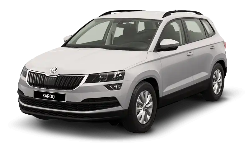 Skoda Karoq white front view